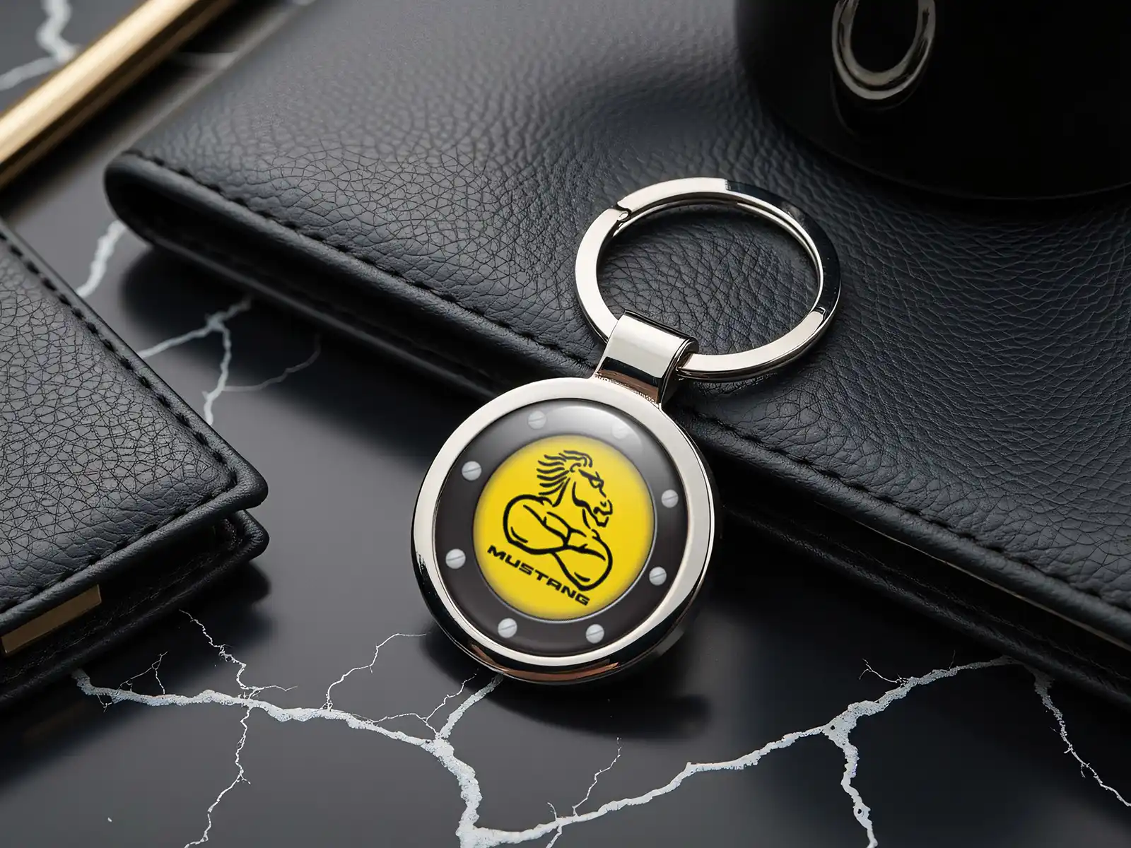Cool Keychains Modern Stainless Steel Look
